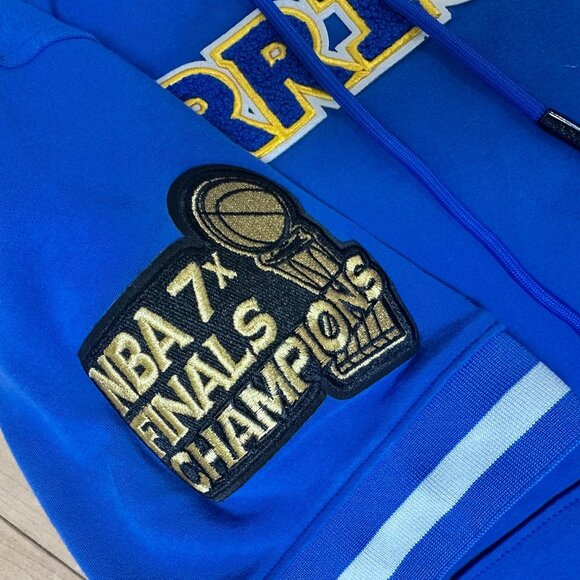 Golden State Warriors NBA Short Sleeve Hoodie Top Shirt Size Small - Picture 5 of 9